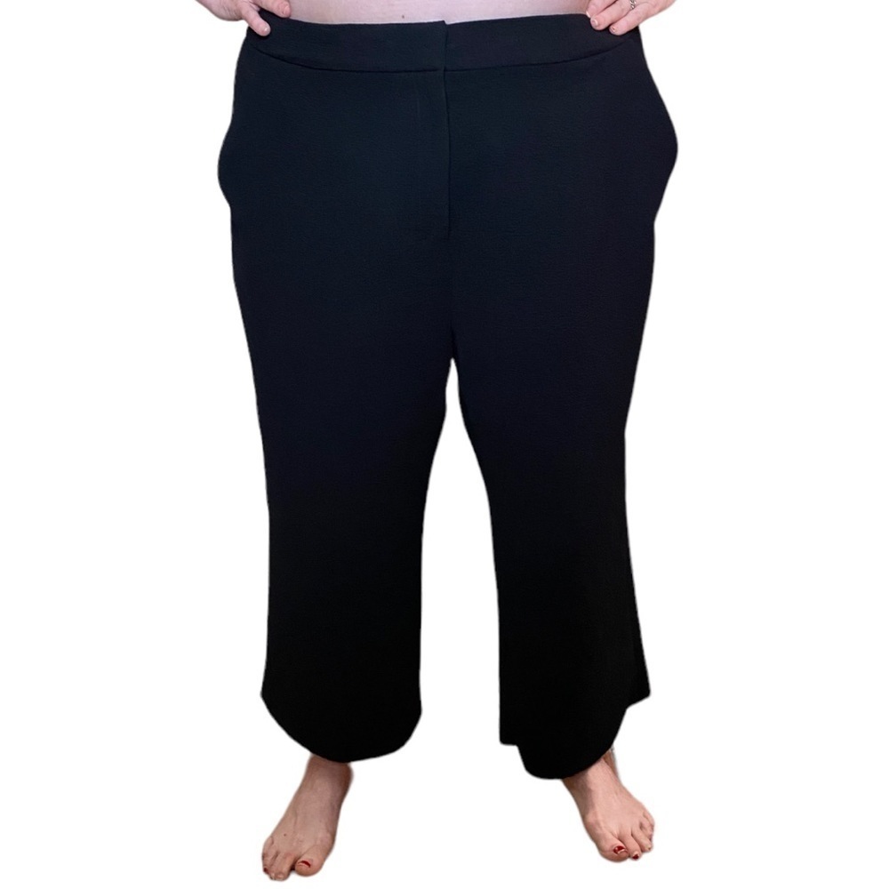 MM La Fleur Crepe Cropped Black Pants Size +3